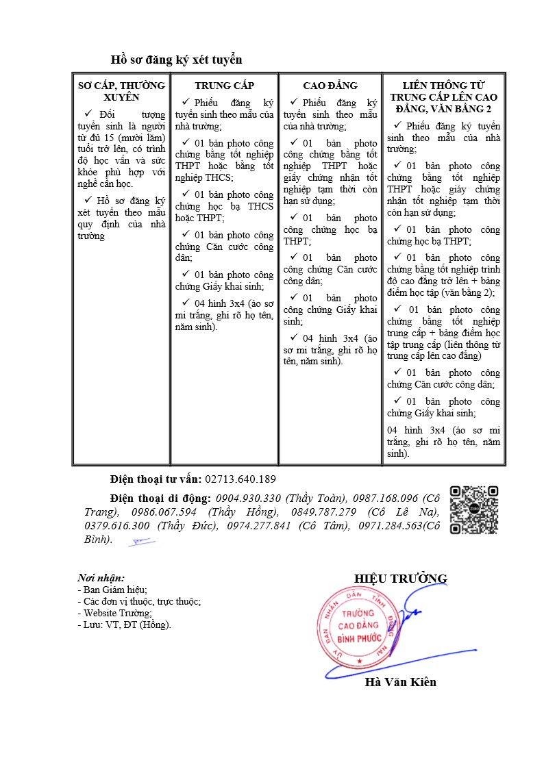 THÔNG BÁO TS 2026 4