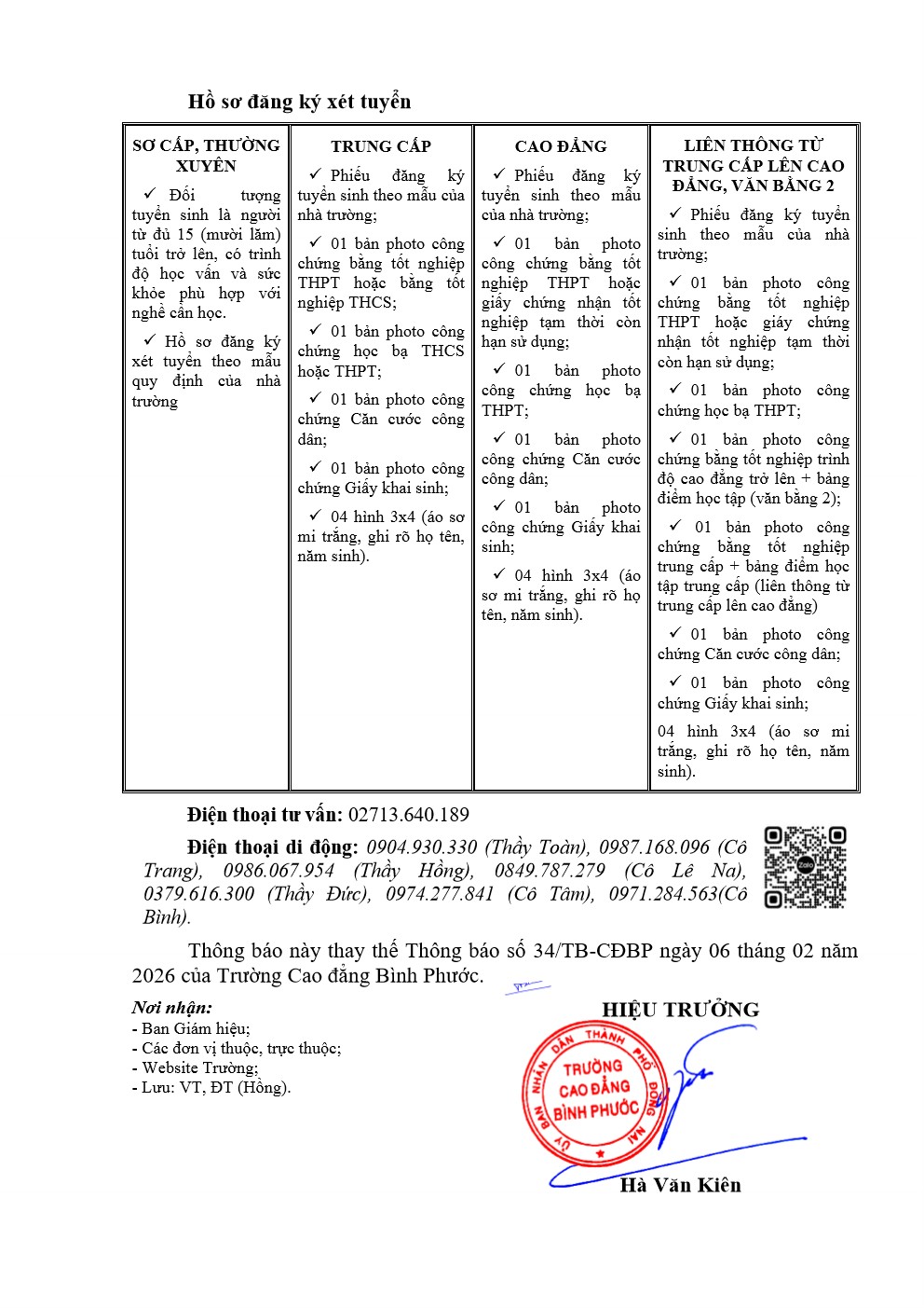 TB 136 TB tuyển sinh điều chỉnh 29 5 004