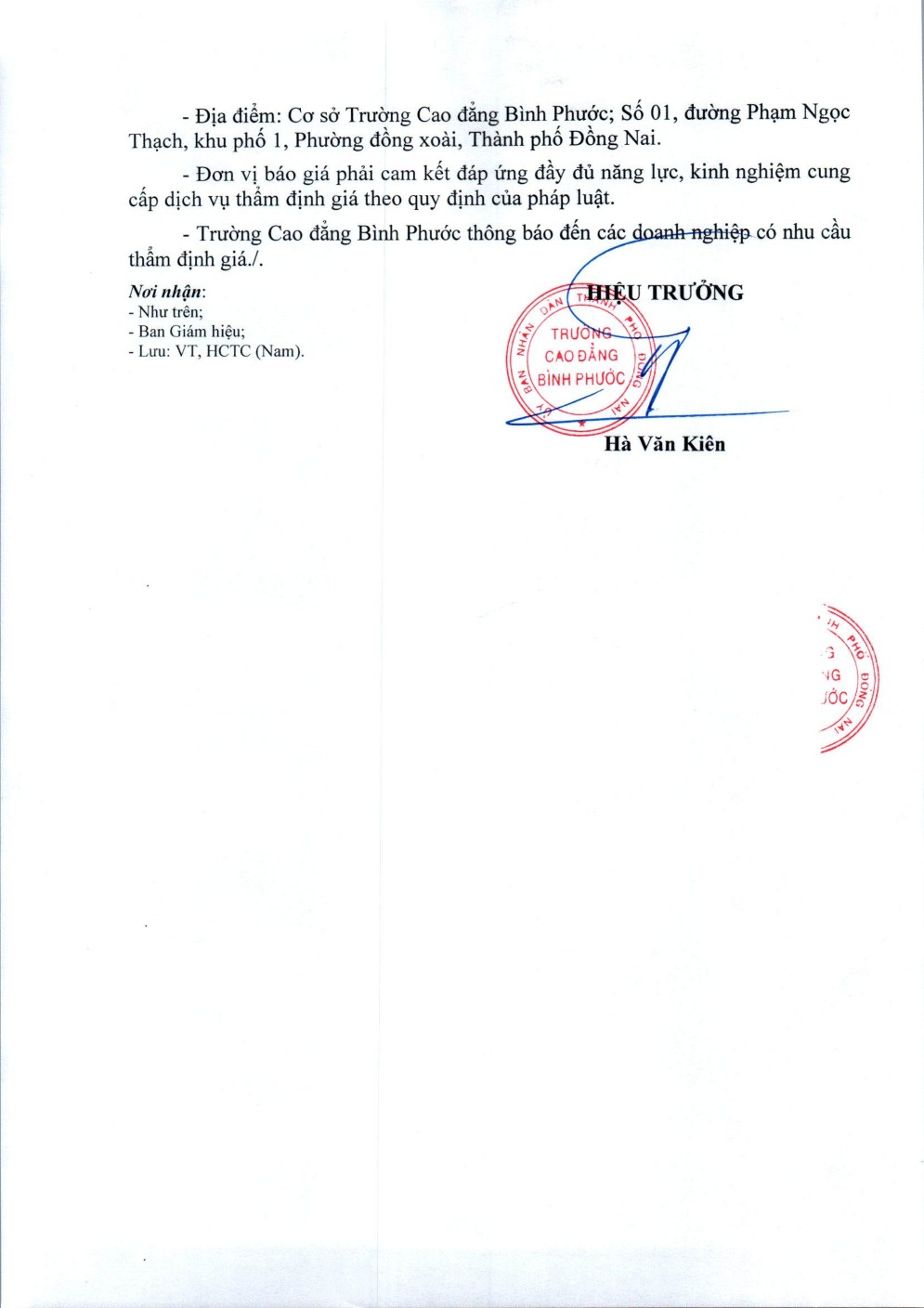 CV 340 thông báo mời thẩm định giá 18 8 002