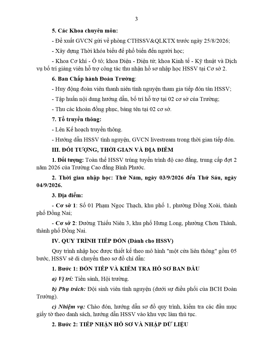 KH 89 kế hoạch đón tiếp HSSV lần 2 003